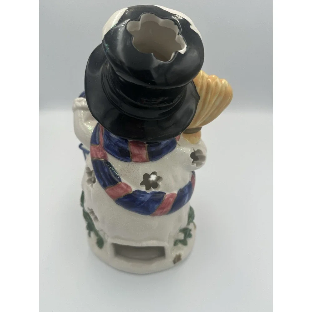 Home & Garden Party Snowman With Lantern Tea Light House Candle Holder Christmas